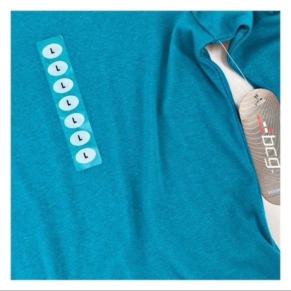 bcg Long Sleeve Crew Neck Tee Teal Large NWT - Picture 4 of 4